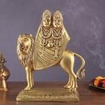 Large Brass Kaila Devi Chamunda Mata Idol | 12.5" Sacred Art | 6.57kg Divine Masterpiece | Temple Grade Sculpture | Jaipurio